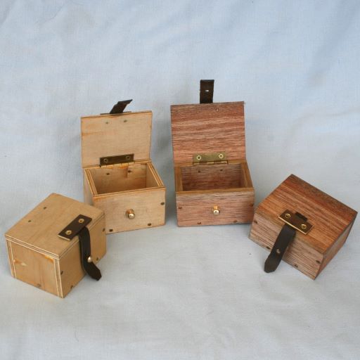 Various wooden boxes